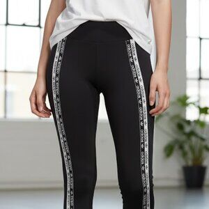 Women's Adidas Originals RYV Tape Black Leggings UK 10 US Small Retro